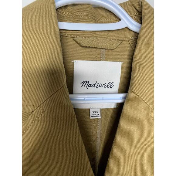 Madewell Crossover Blazer in Regenerative Chino Dark Khaki - Picture 6 of 9